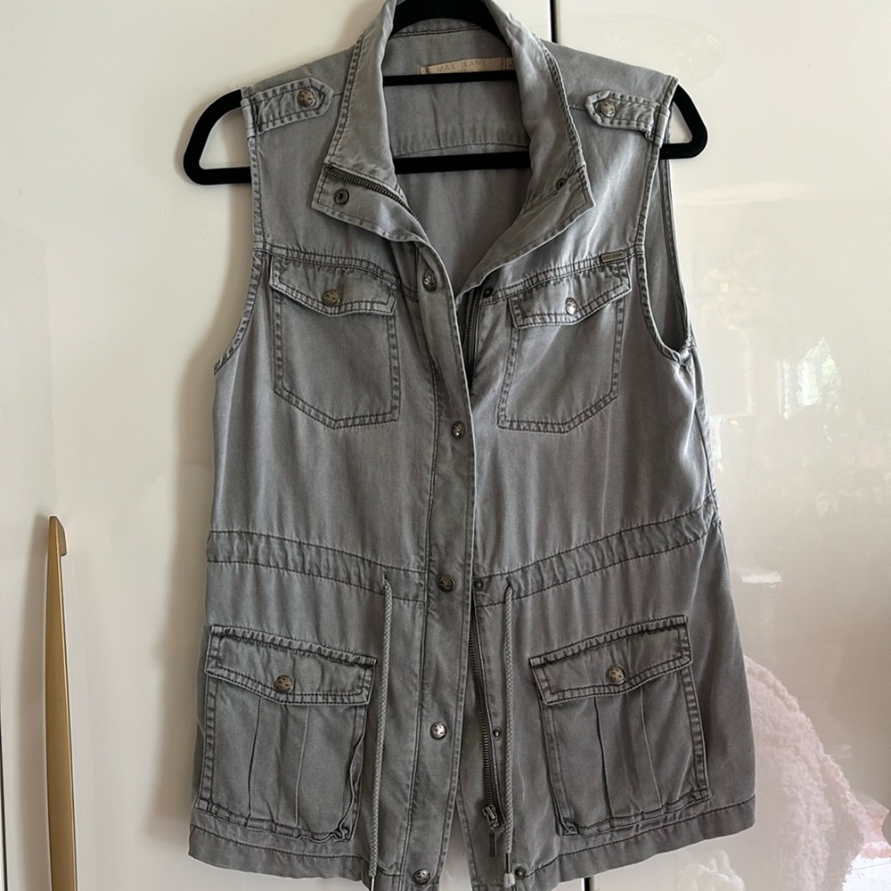 Max Jeans Gray Denim Vest